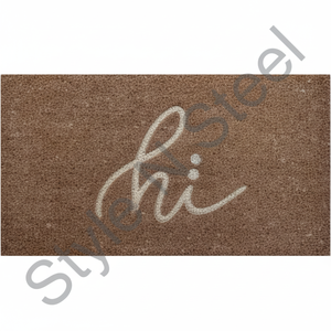 Paillasson en relief pour zone d'entrée tapis anti-dérapant tapis doux couleur marron uni avec hauteur de pile en peluche prix de gros - Product Image 1