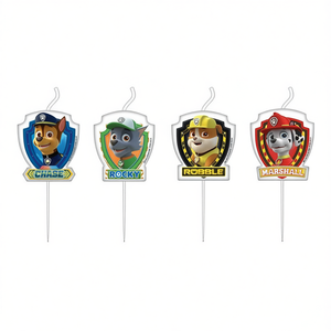 Paw Patrol Birthday <b>Candles</b> 4Pcs Character Cake Toppers Party Decor - Product Image 2