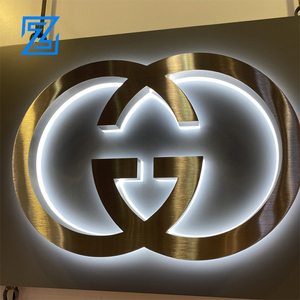 Dấu hiệu thép không gỉ phát sáng trong bóng tối chiếu sáng Kim Loại năng lượng mặt trời LED Nhà Số - Product Image 4