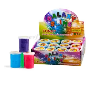 New arrival multi-colors stress relief jelly slime toy colorful Non-toxic blow bubble glitter galaxy charm slime making kit