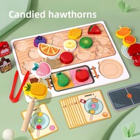 Houten keuken- en barbecue-speelset voor kinderen van 4-6 jaar - Educatief ouder-kind speelgoed met zeer realistische puzzel-elementen