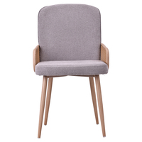 Chaise de salle à manger en rotin de salle à manger nordique moderne extérieure de restaurant bon marché en gros