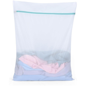 Sacs à linge en polyester à mailles larges, pas chers, en gros, avec fermeture éclair et logo personnalisé pour usage domestique - Product Image 1