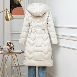 Chaqueta larga con capucha para mujer, abrigos largos <span class=keywords><strong>de</strong></span> lujo con plumón ligero para invierno - Product Image 5