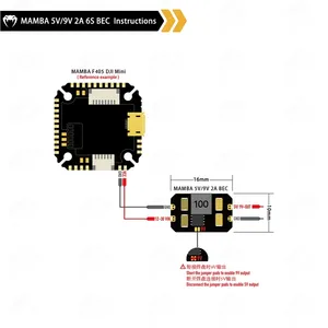 แหล่งจ่ายไฟ <span class=keywords><strong>DJI</strong></span> Air Unit DIATONE <span class=keywords><strong>MAMBA</strong></span> MICRO 2A BEC 5V 9V ตัวควบคุมแรงดันไฟฟ้าสำหรับโดรน FPV มีขาย - Product Image 5