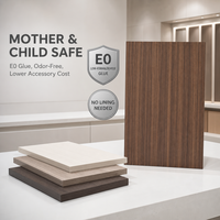 Panneau MDF mélaminé sans formaldéhyde E0, panneau de fibres écologique de qualité meuble pour armoire de chambre et meuble de rangement