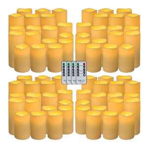 Candela LED a Pilastro Senza Fiamma di Alta Qualità, Impermeabile, per Esterni, Economica, Ecologica, con Telecomando e Effetto Tremolante, per il Ramadan - Product Image 1