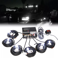 Kit de feux stroboscopiques HID à 6 têtes Shenmien, feux de signalisation d'urgence clignotants, phare/feu arrière 120W blanc/ambre 12V/24V