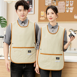 Delantal Ajustable Transpirable y Resistente al Desgaste para el Hogar, Delantal Tipo Camisola para Cafetería, Barbería, Uniforme de Trabajo - Product Image 3