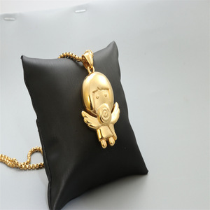 Cartoon <b>Doll</b> Pendant Necklace Stainless Steel Unisex Fashion Gift Jewelry - Product Image 4