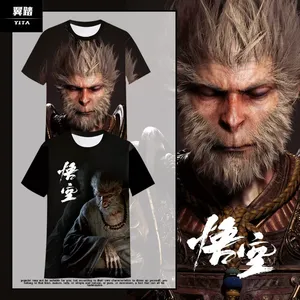 เสื้อยืด<span class=keywords><strong>แขน</strong></span>สั้นลายการ์ตูนสำหรับ3D เสื้อยืด<span class=keywords><strong>แขน</strong></span>สั้นมีมุกสีดำ2024 - Product Image 2