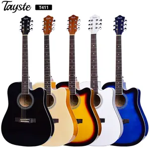 批发价格乐器原声吉他电动41英寸OEM D形状可安装EQ
