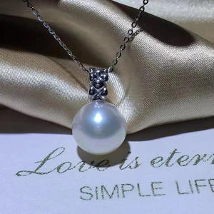 Colgante de Plata S925, Edición Ligera, para DIY, Collar de Moda con Cuentas Redondas de 9-15 mm, Accesorios 30899 - Product Image 2