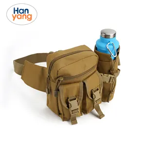 Hanyang OEM Custom Large Capacity Dog Treat Bag Built-in Water Bottle Holder and Multiple Pockets Dog Treat Pouch for Training