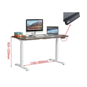 Office Work Ergonomic Dual Motors Electric Adjustable Height Sit Stand Up Desk For Home Computer Desk Work
