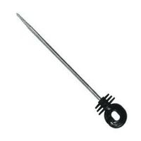 Isolateur décalé à visser pour clôture électrique, compatible avec fil jusqu'à 5 mm et 5,8 mm, en acier galvanisé