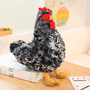 Juguete de Peluche de Gallo de Simulación, Adorable Muñeco de Peluche de Pollo Barredo Sedoso, Juguete Reconfortante para Niños, Regalo de Cumpleaños para Niñas - Product Image 3