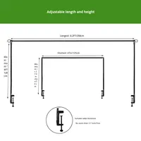 Arche de fond en fer réglable, kit d'arche de ballons, pince, support de table, support de poteau, emballage en boîte pour la décoration d'événements d'anniversaire et de mariage