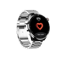 Reloj Inteligente Deportivo con Correa de Acero, el Mejor Reloj Inteligente Deportivo para Hombre con Respuesta a Llamadas, Monitoreo de Salud, Reloj Inteligente Redondo para el Cuidado de la Salud