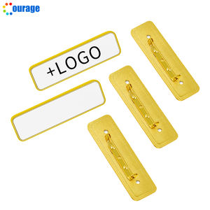 Lencana Nama Emas Baru 2*7cm, Blanko untuk Sublimasi dengan Lembaran Aluminium untuk Pencetakan Kustom - Product Image 1