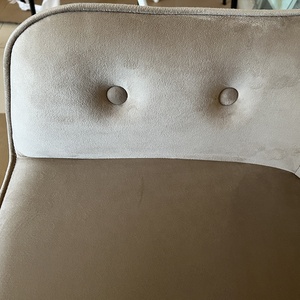 Fauteuil rembourré en velours avec bouton, éponge, revêtement poudre, pieds en métal, meubles de salon - Product Image 6