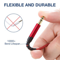 Usine 3.5mm Stéréo Audio Câble Métal Shell Écouteurs Filaire 3.5mm Nylon Tresse Aux Câble 3.5mm pour Casque Téléphone