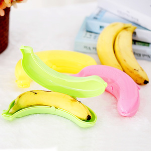 Banana Case Portable Storage Box For Travel Picnic With Cover Pink Green Yellow Color Options - Product Image 2