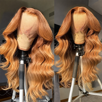 Perruque Lace Front 13*4, Densité 180%, 100% Cheveux Humains, Ondulée (Body Wave), de 12 à 32 Pouces, Peut Être Permanente et Teinte