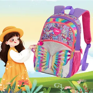 OEM Kustom Pola Kupu-kupu 3D Kartun Anak TK Ransel Sekolah Tahan Air