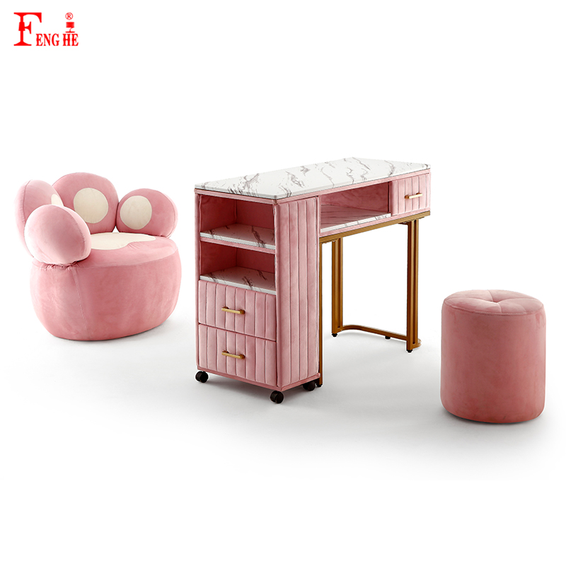 set chair and table for nail spa