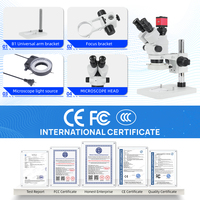 SANQTID TD-0745N-720P Trinocular Stereo Microscope VGA HDMI Mobile Phone Repair Tools 7-45X Industrial Electronic Magnifier