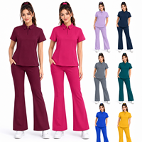 Nouvelle Collection : Tenues Médicales Élégantes pour Femmes - Pantalons Évasés et Ensembles d'Infirmières en Polyester pour Hôpitaux