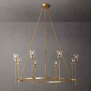 Lustre Rond en Verre RHOEM pour Villa, Salon, Lustre RH, <span class=keywords><strong>D</strong></span>écoration <span class=keywords><strong>d</strong></span>'Éclairage de Luxe pour <span class=keywords><strong>la</strong></span> Maison - Product Image 2