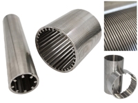 Tubes de filtration Johnson de précision en acier 316L, type Johnson, fente 20, résistants à la compression à une profondeur de 500 m