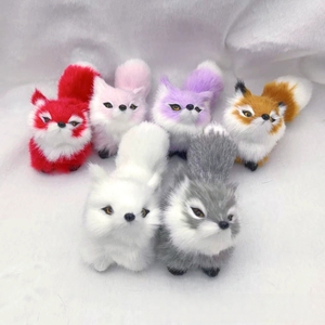 Imitazione colorata piccola <span class=keywords><strong>volpe</strong></span> ornamenti giocattoli per bambini compleanno Super morbido peluche <span class=keywords><strong>volpe</strong></span> <span class=keywords><strong>artica</strong></span> e volpi rosse figurine Toppers torta - Product Image 1