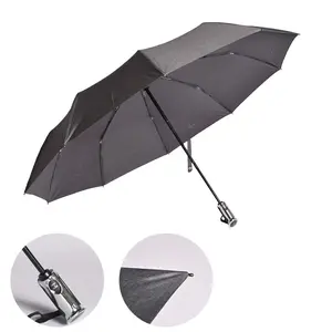 Promotionele Luxe Paraplu 10 Ribben Met Logo Afdrukken Custom Windproof Uv Compacte Automatische Vouw Paraplu 'S Voor De Regen