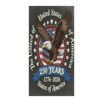 Serviette de plage commémorative du 250e anniversaire des États-Unis, sur mesure, en gros, surdimensionnée, anti-sable, séchage rapide, en microfibre, avec drapeau