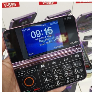 Téléphone portable GSM 2G à bas prix V899, pliable, double SIM, avec écran de 2,8 pouces + 2,4 pouces et lampe torche - Product Image 4