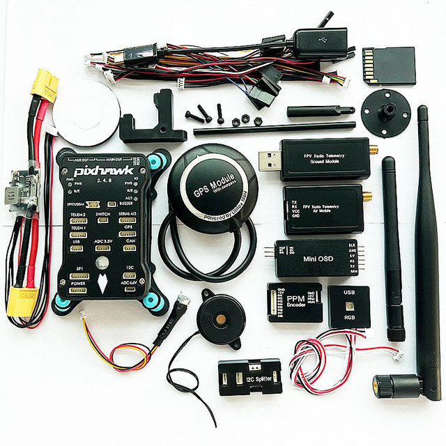 AISmartlink Pixhawk 2.4.8 Flight Control+I2C+RGB+OSD+PPM+Shock Absorber+Bracket+M8N+Data Transmission+Power Module
