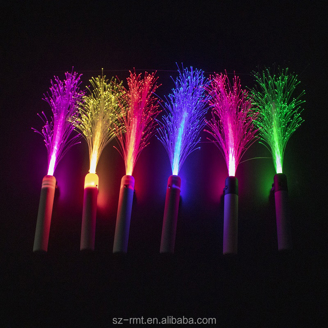 Colorful Battery-Operated LED Light Wands Glow Fiber Optic Wands for Party Favors Sports & Entertainment Products