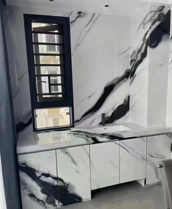 Gạch lát nền porcelain mài bóng, kích thước 600x1200mm, bề mặt bóng kính, kiểu đá marble lớn - Product Image 5