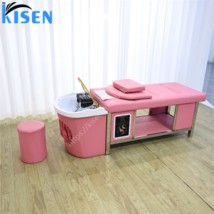 KISEN Luxury Salon <b>Head</b> Spa Bed Full Body <b>Massage</b> Hair Washing Water Cycle Beauty Physical Therapy <b>Massage</b> Table Shampoo Bed - Product Image 3