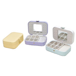 Estuche Organizador de Joyas de Viaje de Cuero PU Pequeño con Logotipo Personalizado, Almacenamiento de Joyas para Pendientes y Collares, Material de PC - Product Image 1