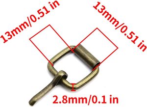Brass Buckles PCS Inch Metal Single Prong Roller Buckle For Belts Bags <b>Shoes</b> DIY Hardware <b>Accessories</b> - Product Image 2