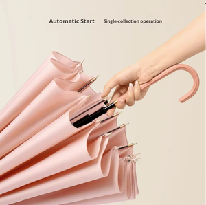 <span class=keywords><strong>Parapluie</strong></span> en pongé à <span class=keywords><strong>ouverture</strong></span> <span class=keywords><strong>automatique</strong></span> et <span class=keywords><strong>fermeture</strong></span> manuelle pour adultes, 12 baleines, diamètre ouvert 115 cm, poignée droite renforcée - Product Image 6