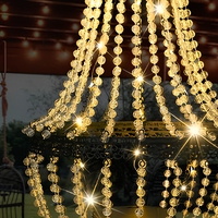 Lanterne solaire LED suspendue en cristal moderne TSINYE IP65, luminaire extérieur en métal, décoration de jardin, lumière blanc chaud