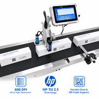 Impresora de Inyección de Tinta TIJ V600 de 600DPI para Impresión de Códigos QR, Fechas de Caducidad y Logotipos, Codificador de Inyección de Tinta Térmica Industrial en Línea de 12.7mm y 25.4mm