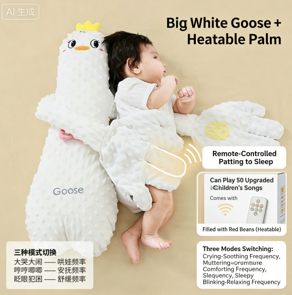 [Papa Bear Song Style] Peluche Doudou - Grande Oie Blanche