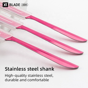 Rasoir à sourcils en métal à poignée droite pour femmes, 5 pièces - Product Image 6