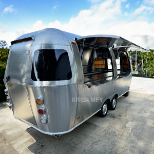 Stainless Steel Fast Ice Cream <b>Caravan</b> Truck Food Trucks Trailer Fully Equipped Kitchen Mobile Coffee Cart - Product Image 2
